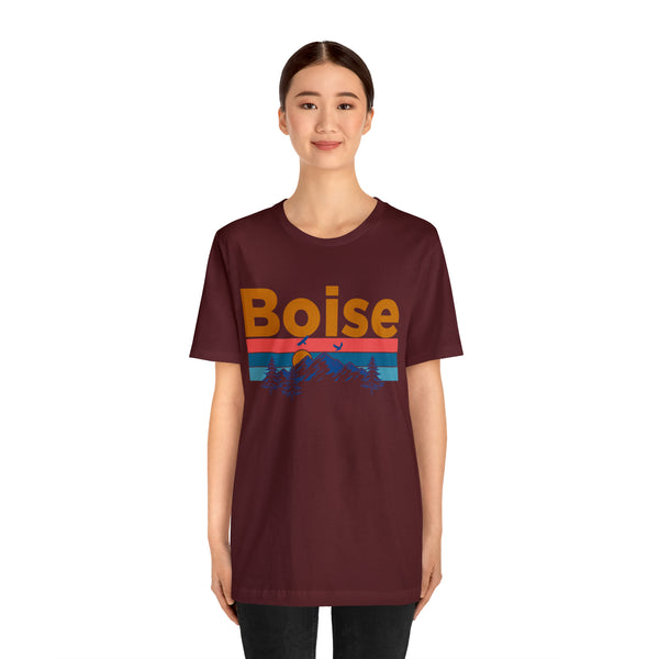 Boise, Idaho Shirt - Mountain Sunset Unisex Boise T-Shirt