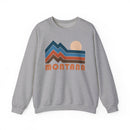 Montana Sweatshirt Retro Mountains, Montana Unisex Graphic Crewneck-2