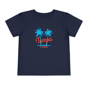 Tampa, Florida Toddler T-Shirt - Retro Palm Tree Toddler Tampa Shirt