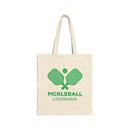 Louisiana Cotton Canvas Pickleball Louisiana Tote Bag-1