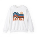 Alaska Sweatshirt Retro Mountains, Alaska Unisex Graphic Crewneck-1