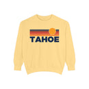 Lake Tahoe, California Sunset Stripes Sweatshirt | Comfort Colors - 100% Cotton-1