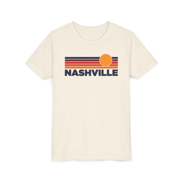 Nashville, Tennessee Youth T-Shirt — Retro Sun Tee