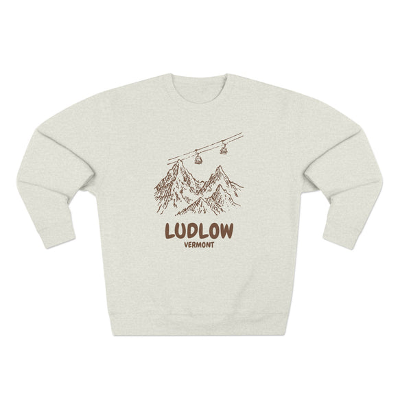 Premium Ludlow, Vermont Gondola Ski Mountain Sweatshirt