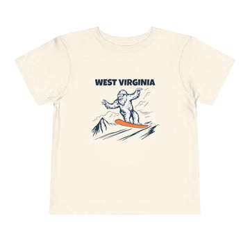 West Virginia Yeti Snowboard Toddler Tee