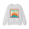 Retro Montana Sweatshirt, Mountain Sun Design, Unisex Crewneck, Gift for Outdoorsy Friends, Vintage Montana Jumper