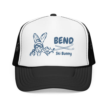 Buy black-white Bend, Oregon Ski Bunny Trucker Hat