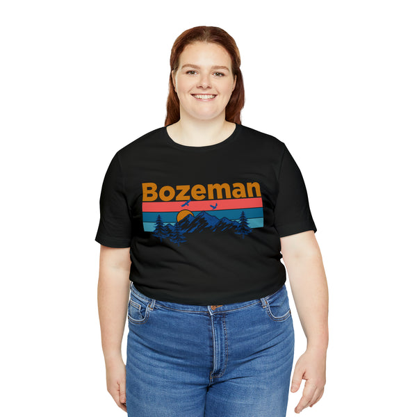 Bozeman, Montana Shirt - Mountain Sunset Unisex Bozeman T-Shirt