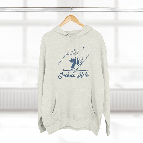 Premium Jackson Hole, Wyoming Vintage Snow Ski Hoodie
