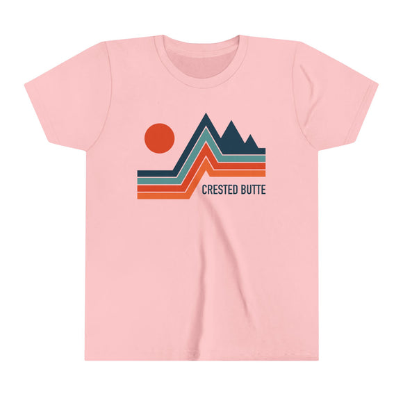 Crested Butte, Colorado Youth Shirt - Retro Mountain Crested Butte Kid's T-Shirt