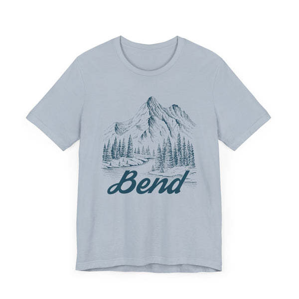 Bend, Oregon Graphic Tee - Mountain Illustration Bend T Shirt