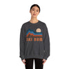 Ski Bum Sweatshirt Retro Mountains, Ski Bum Unisex Graphic Crewneck
