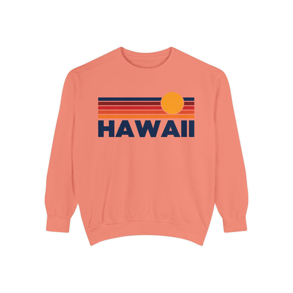 Hawaii Sunset Stripes Sweatshirt | Comfort Colors - 100% Cotton