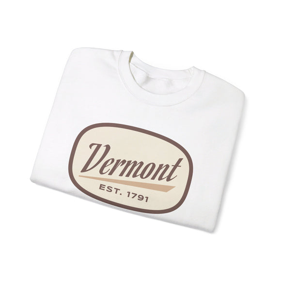 Vermont Sweatshirt - Unisex Retro Vermont Crewneck Sweatshirt