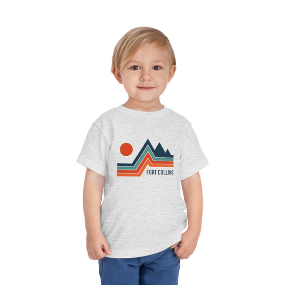 Fort Collins, Colorado Toddler T-Shirt - Retro Palm Tree Toddler Fort Collins Shirt