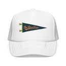 New River Gorge National Park Pennant Trucker Hat — Vintage Foam Mesh Cap-6