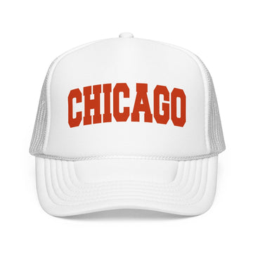 Kids Chicago Foam Trucker Hat – Vintage Orange Arch Logo Mes