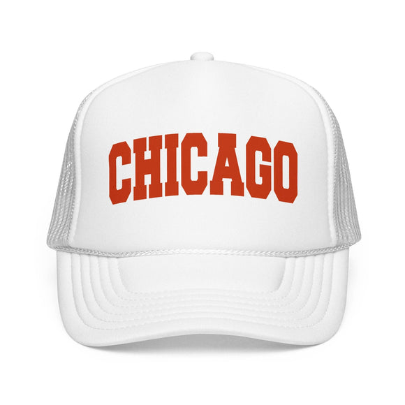 Kids Chicago Foam Trucker Hat – Vintage Orange Arch Logo Mes