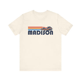 Madison, Wisconsin T Shirt - Retro Jetski PWC Graphic Tee - 0