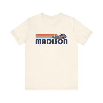 Madison, Wisconsin T Shirt - Retro Jetski PWC Graphic Tee - 0