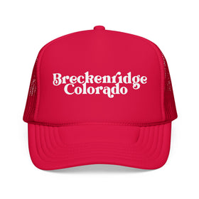 Buy red Breckenridge, Colorado Trucker Hat - Foam Breckenridge Cap