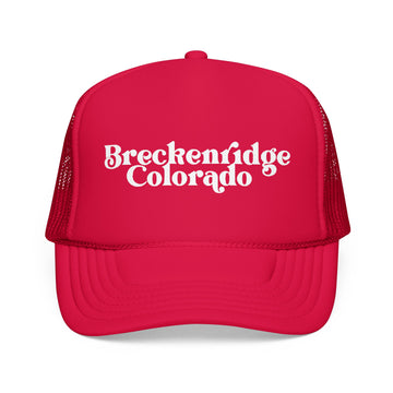 Buy red Breckenridge, Colorado Trucker Hat - Foam Breckenridge Cap