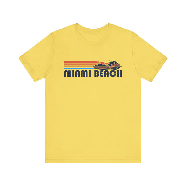 Miami Beach, Florida T Shirt - Retro Jetski PWC Graphic Tee