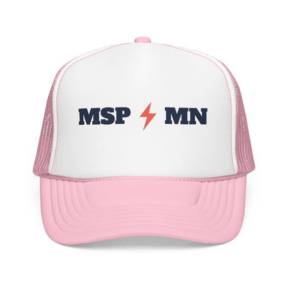 Minneapolis, Minnesota Retro Trucker Hat - Lightning Foam Cap