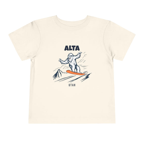 Alta, Utah Yeti Snowboard Toddler Tee