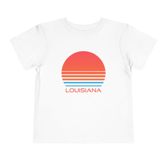 Louisiana Toddler T-Shirt - Retro 80s Unisex Toddler Louisiana Shirt