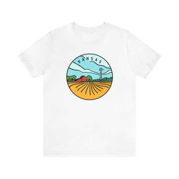 Buy white Kansas T-Shirt - Unisex Kansas Shirt