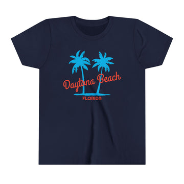 Daytona Beach, Florida Youth Shirt - Retro Palm Tree Daytona Beach Kid's T-Shirt