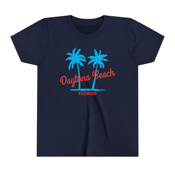 Daytona Beach, Florida Youth Shirt - Retro Palm Tree Daytona Beach Kid's T-Shirt