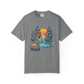 Buy grey Vail, Colorado Graphic Tee, Comfort Colors Retro Unisex Vail T shirt