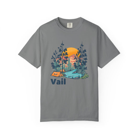 Vail, Colorado Graphic Tee, Comfort Colors Retro Unisex Vail T shirt