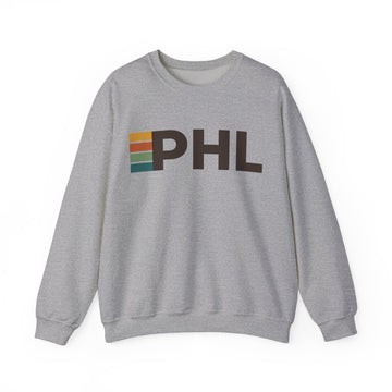 Buy sport-grey Philadelphia, Pennsylvania PHL Retro Stripe Sweatshirt
