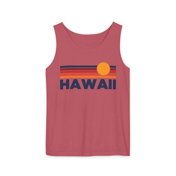 Hawaii Retro Sunstripe Tank Top | Comfort Colors - 100% Cotton