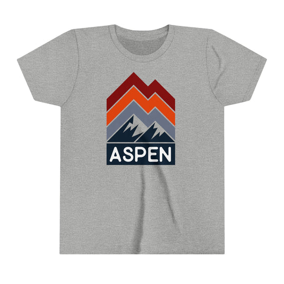 Aspen, Colorado Youth Shirt - Retro Mountain Aspen Kid's T-Shirt