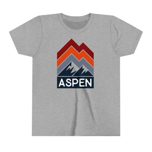 Aspen, Colorado Youth Shirt - Retro Mountain Aspen Kid's T-Shirt