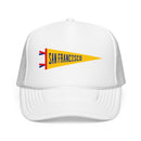 San Francisco, California Pennant Trucker Hat — Retro Flag Foam Cap-5