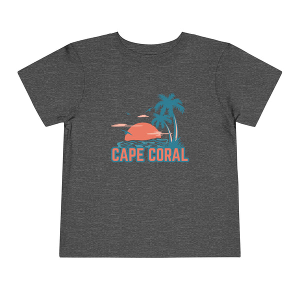 Cape Coral, Florida Toddler T-Shirt - Retro Palm Tree Toddler Cape Coral Shirt