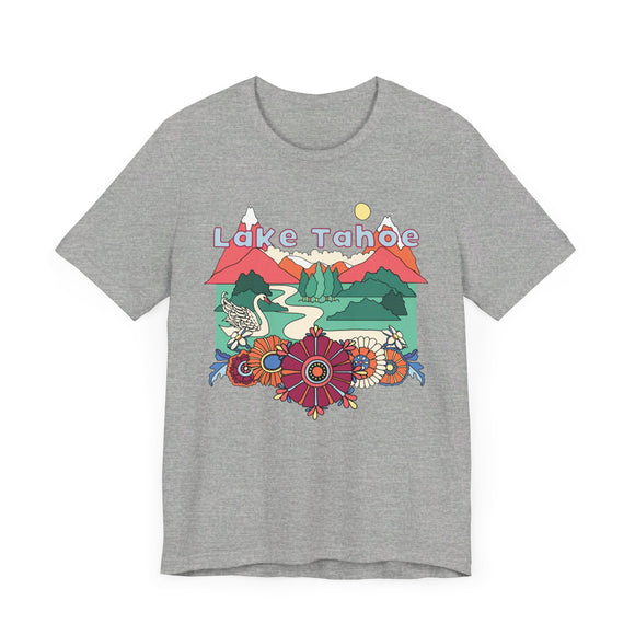 Lake Tahoe Shirt, California Retro T-Shirt, Hippie Style California tee, Lake Tahoe Mountain Shirt