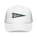 Glacier National Park Pennant Trucker Hat — Vintage Foam Mesh Cap-6