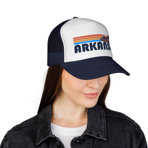 Arkansas Retro PWC Boating Trucker Hat - Vintage Style Arkansas Cap