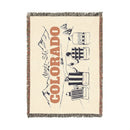 Colorado Ski Town Throw Blanket | Mountain Woven Blanket-3
