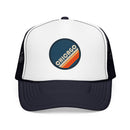 Chicago, Illinois Retro Trucker Hat — Vintage Striped Foam Cap-1