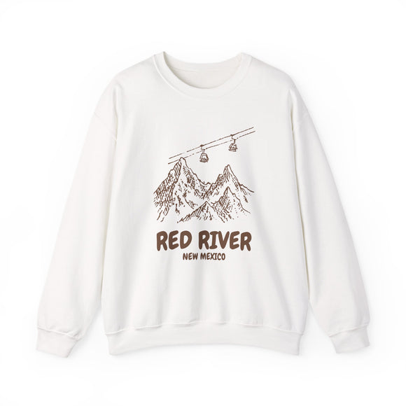 Red River, New Mexico Mountain Gondola Sweatshirt, Travel Graphic