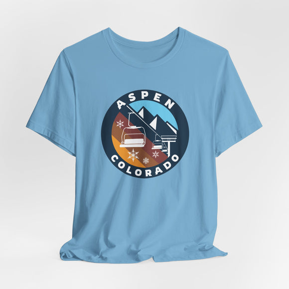 Aspen, Colorado T Shirt - Retro Ski Lift Tee