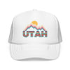 Kids Utah Retro Mountain Trucker Hat - Youth Snapback Cap