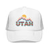 Kids Utah Retro Mountain Trucker Hat - Youth Snapback Cap